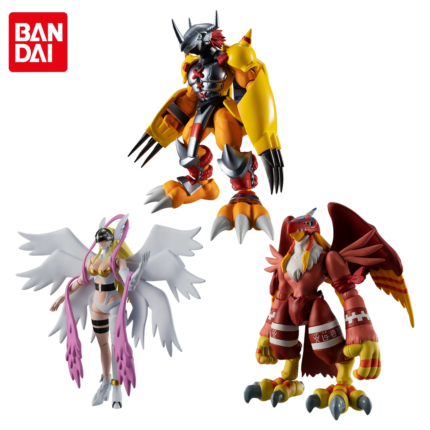 Close-up inspection of a Digimon-style figure before buying